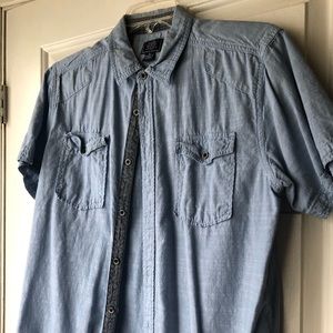 Light Blue Short Sleeve Button Up